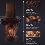 2‑in‑1 Wireless Hair Straightener Brush Fast Heating Curler