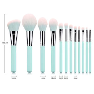 12 Light Blue Makeup Brush