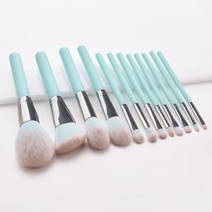 12 Light Blue Makeup Brush