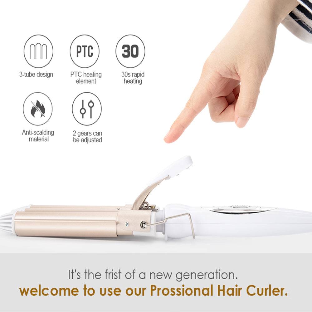 Three-Cylinder Ceramic Iron Big Wave Ceramic Curling Iron