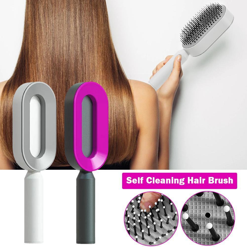 Women’s 3D Self-Cleaning Hair Brush – Scalp Massage Comb to Boost Hair Growth & Reduce Hair Loss