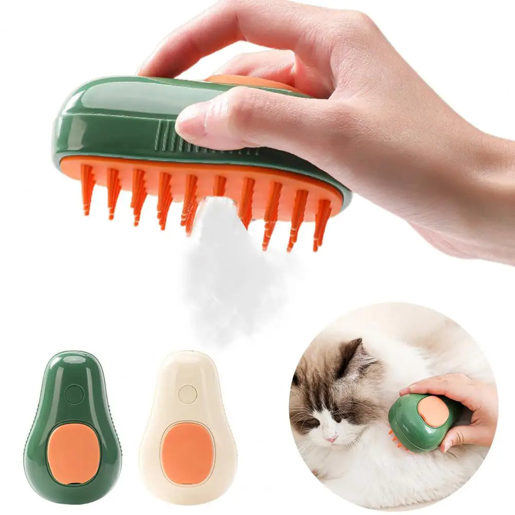 Steamy Cat Brush Electric Self‑Cleaning Pet Grooming Comb