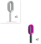 Self Cleaning Hair Brush For Women One-key