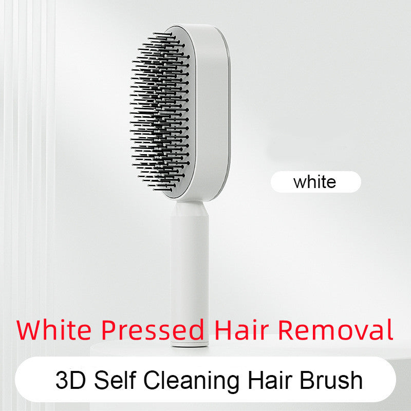 Self Cleaning Hair Brush For Women One-key
