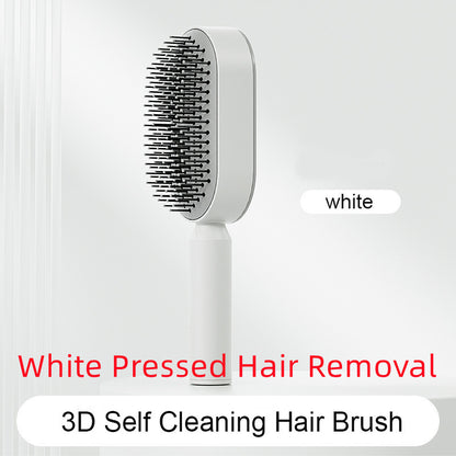 Self Cleaning Hair Brush For Women One-key
