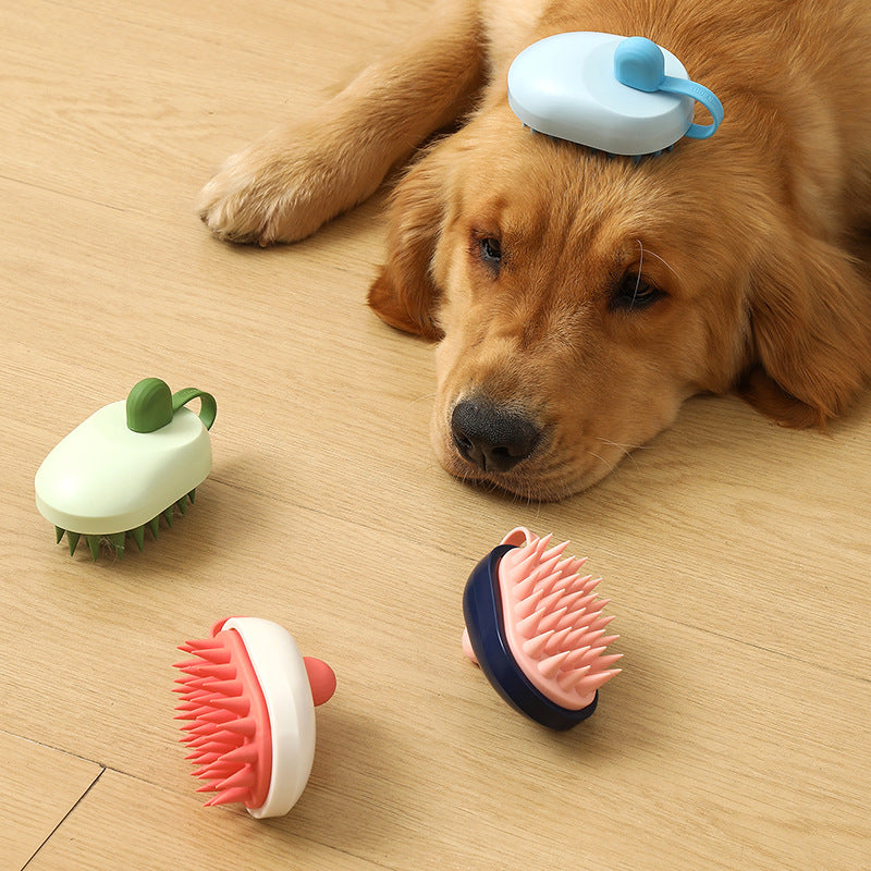 Soft Silicone Pet Hair Remover Handheld Bath & Massage Brush