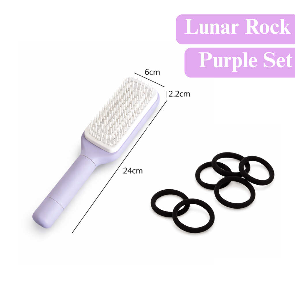 4‑in‑1 Self‑Cleaning Hair Brush Anti‑Static Massage Comb