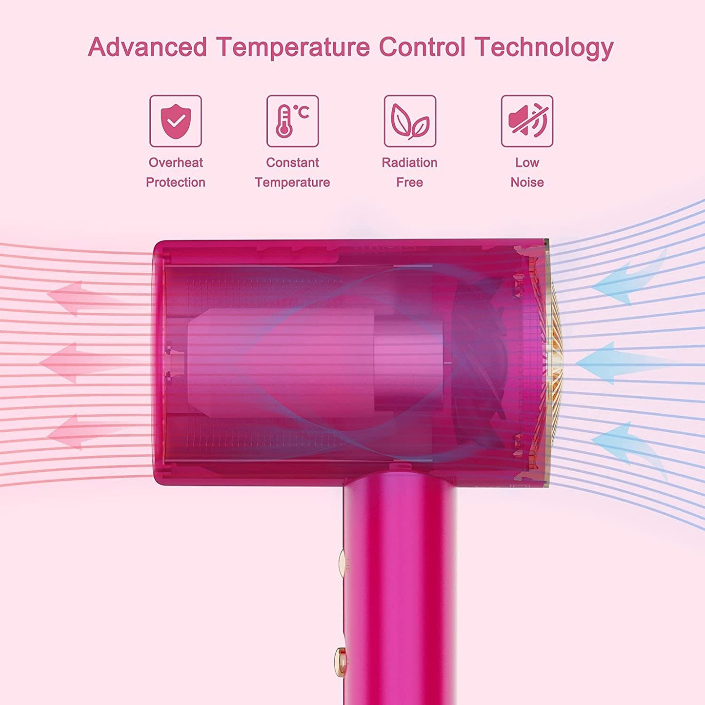 Water Ionic Hair Dryer |1800W Blow Dryer With Magnetic Nozzle