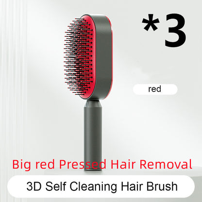 Self Cleaning Hair Brush For Women One-key