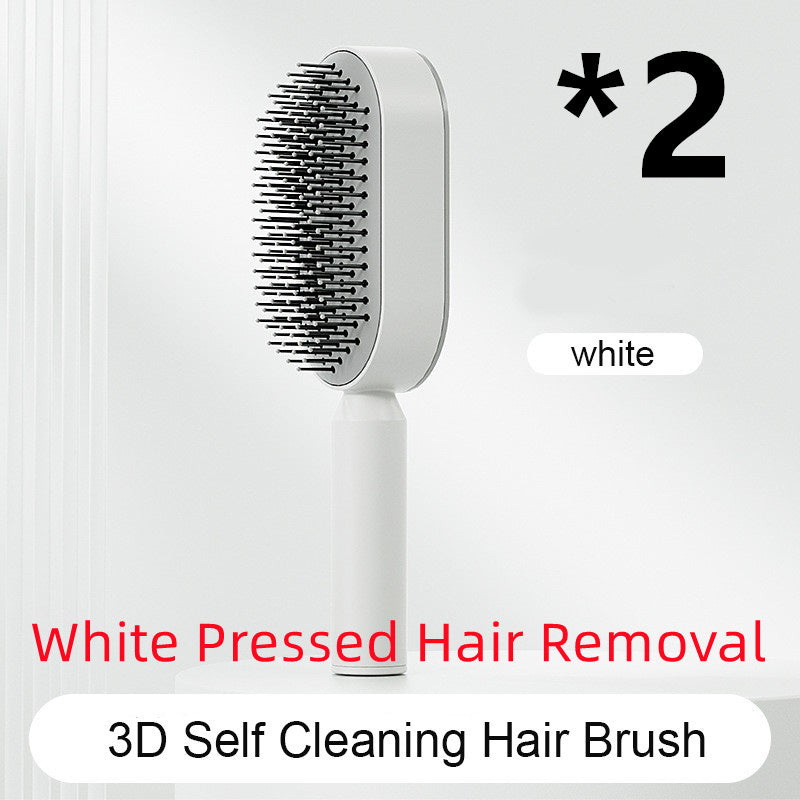 Self Cleaning Hair Brush For Women One-key
