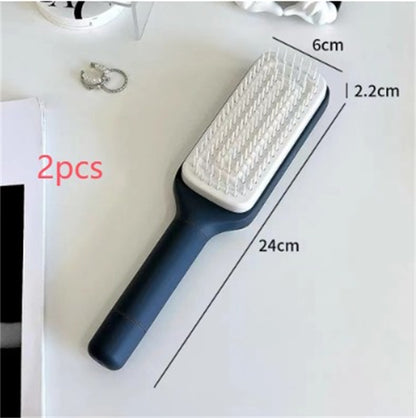 4 In 1 Self Cleaning Hair Brush New Self-Cleaning Anti-Static Massage Comb