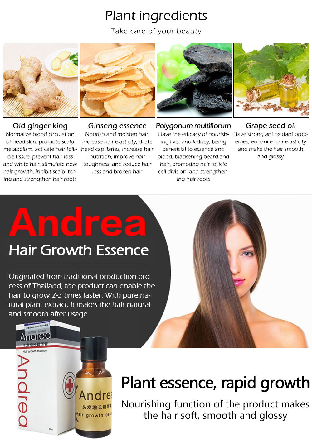 Hair Growth Serum – 20ml Anti‑Hair Loss Liquid with Keratin & Dense Hair Care