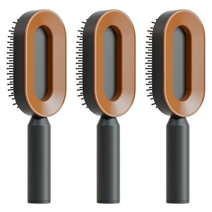 Self Cleaning Hair Brush For Women One-key