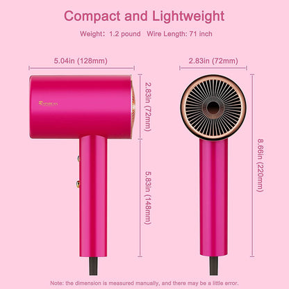 Water Ionic Hair Dryer |1800W Blow Dryer With Magnetic Nozzle