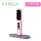 2‑in‑1 Wireless Hair Straightener Brush Fast Heating Curler