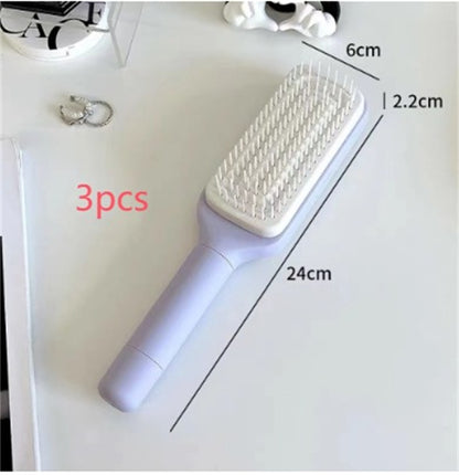4 In 1 Self Cleaning Hair Brush New Self-Cleaning Anti-Static Massage Comb