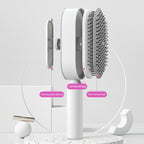 Self Cleaning Hair Brush For Women One-key
