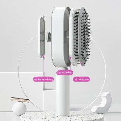 Self Cleaning Hair Brush For Women One-key