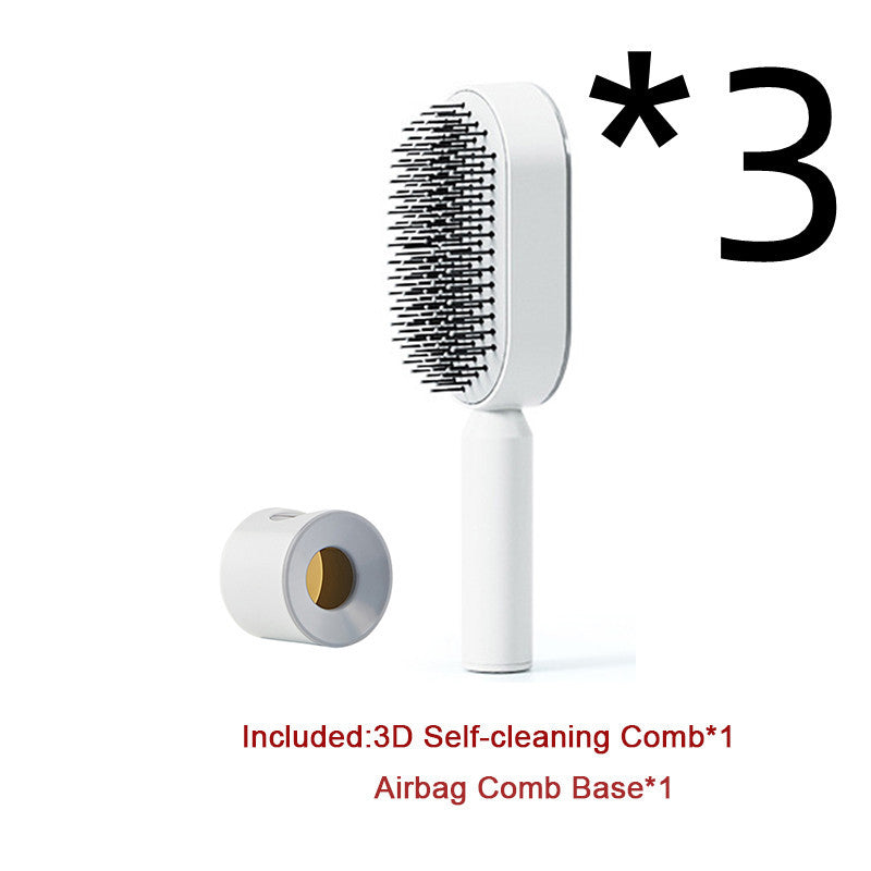 Self Cleaning Hair Brush For Women One-key