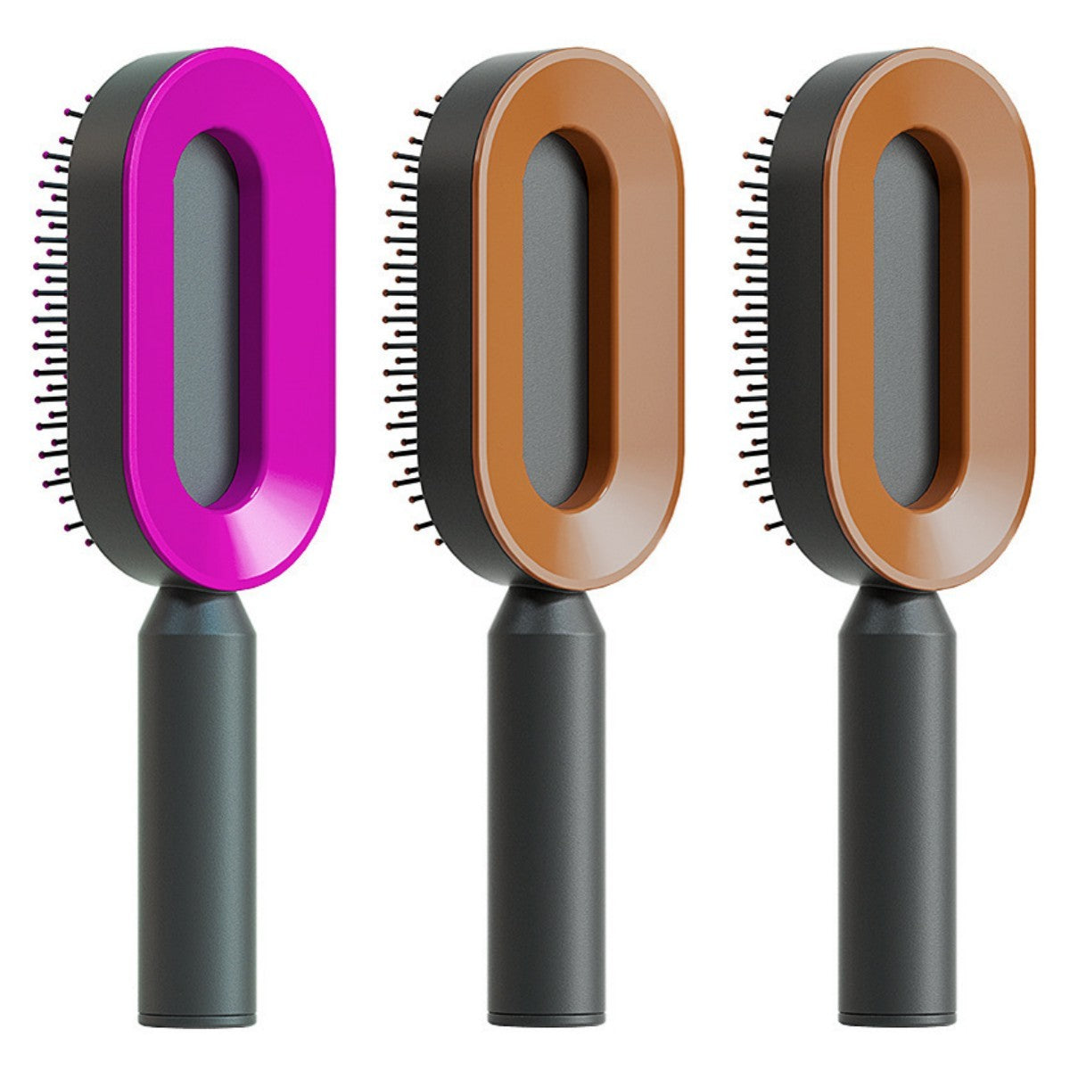 Self Cleaning Hair Brush For Women One-key