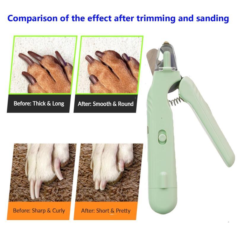 Dog & Cat Nail Clippers – 2‑in‑1 LED Grooming Tool