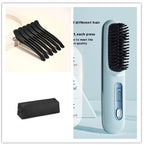 2‑in‑1 Wireless Hair Straightener Brush Fast Heating Curler