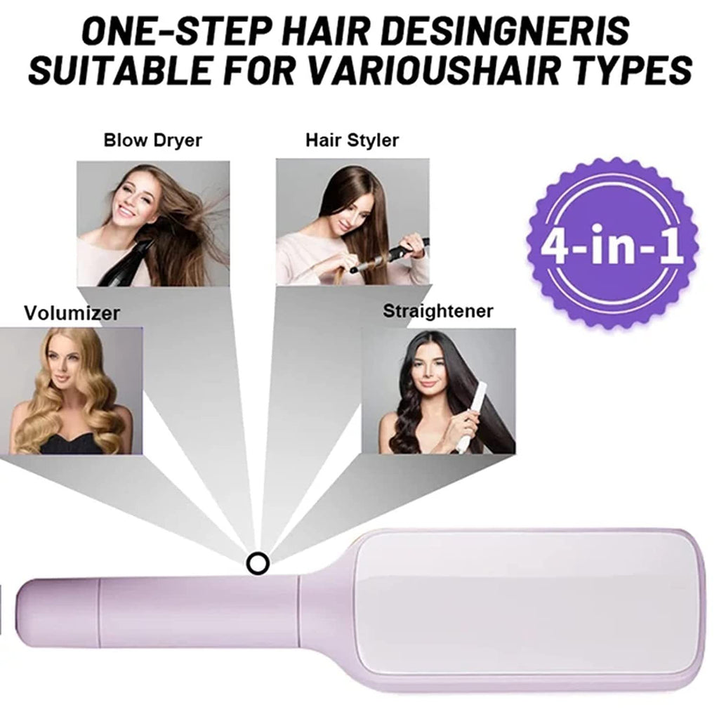 4‑in‑1 Self‑Cleaning Hair Brush Anti‑Static Massage Comb