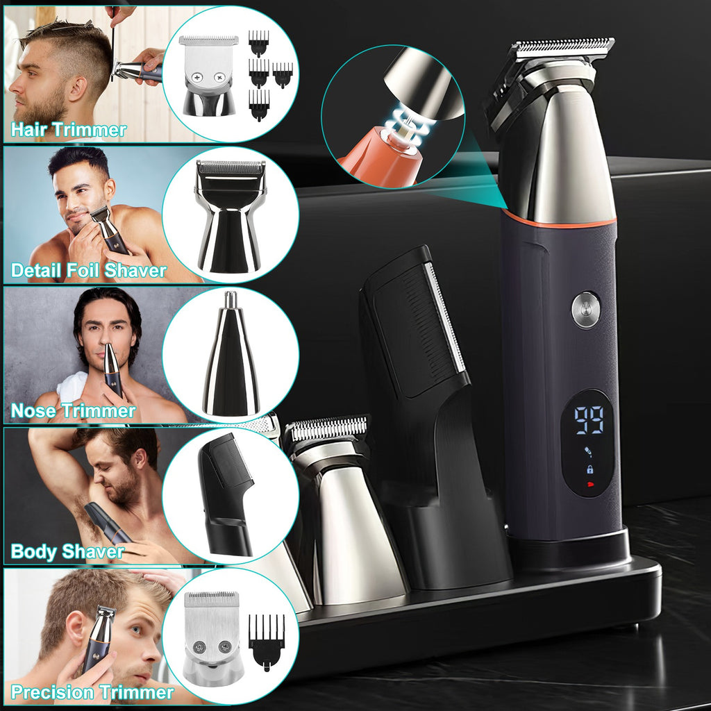 All In One Beard Trimmer For Men With 5 Trimmer