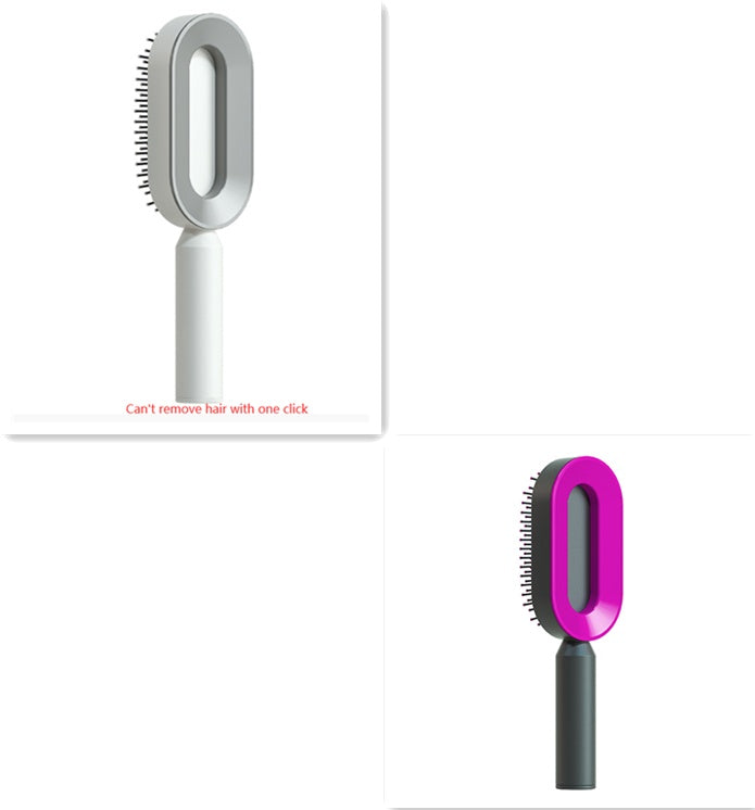Self Cleaning Hair Brush For Women One-key