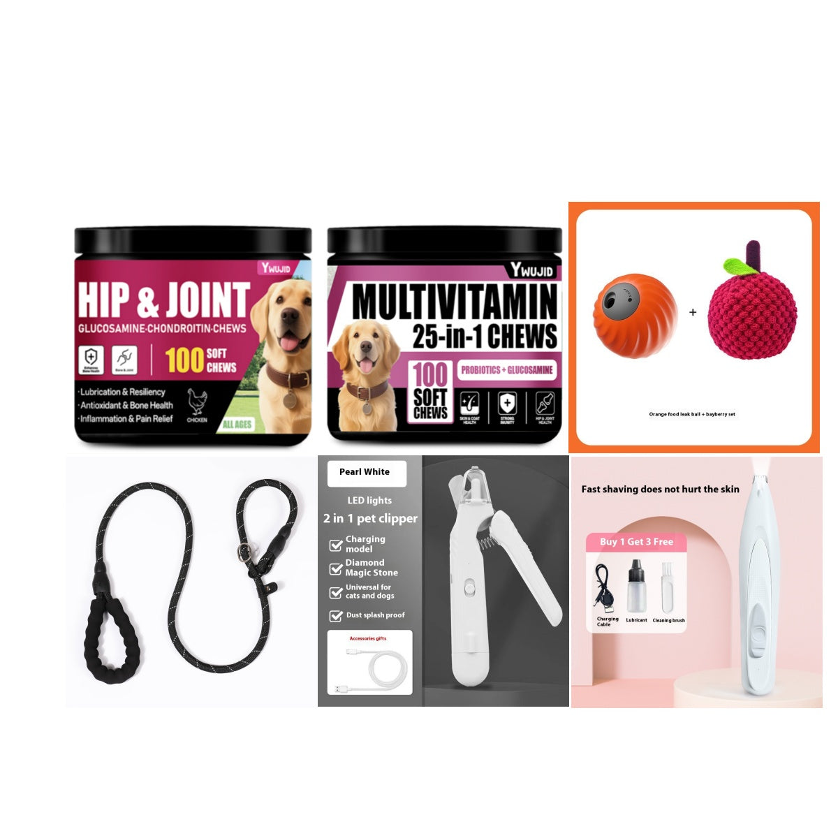 Dog & Cat Nail Clippers – 2‑in‑1 LED Grooming Tool