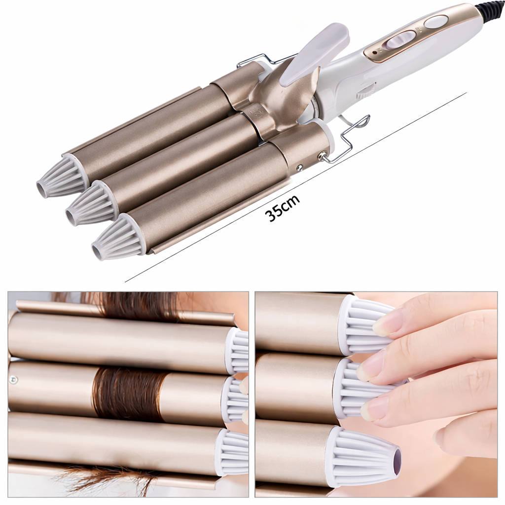 Three-Cylinder Ceramic Iron Big Wave Ceramic Curling Iron