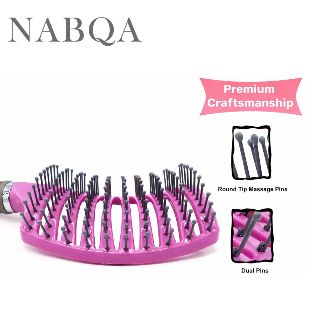 Women’s Hair Brush Anti‑Static Nylon Comb