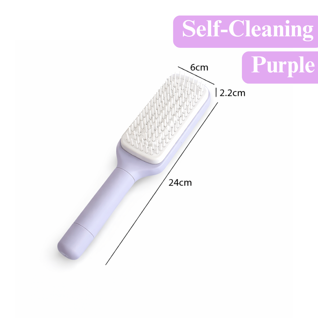 4‑in‑1 Self‑Cleaning Hair Brush Anti‑Static Massage Comb