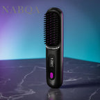 2‑in‑1 Wireless Hair Straightener Brush Fast Heating Curler